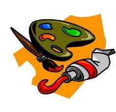 With Brush and pallette